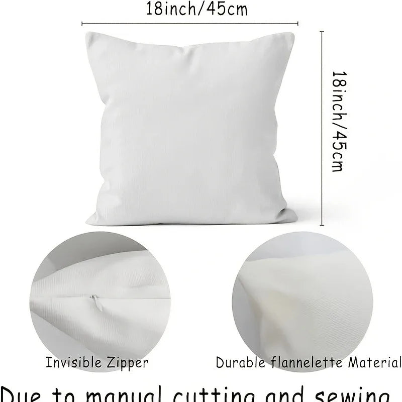 4-piece Christmas pillowcase set - a rustic holiday decoration suitable for sofas, bedrooms, and living rooms.