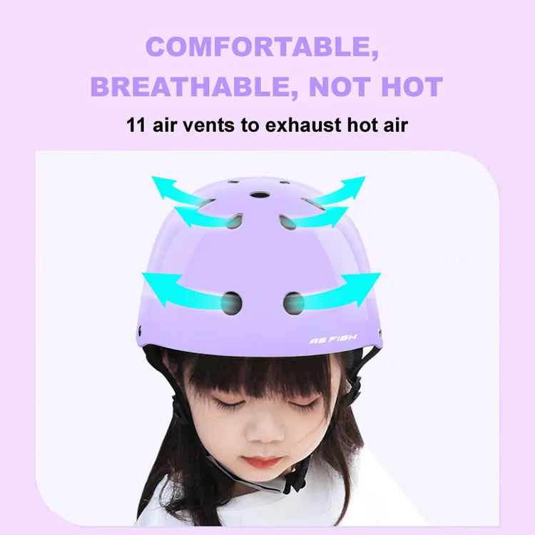 Children's Bicycle Helmet Skateboard Scooter Balance Bike Riding Protective Gear Lady's Motorcycle Helmet Adjustable
