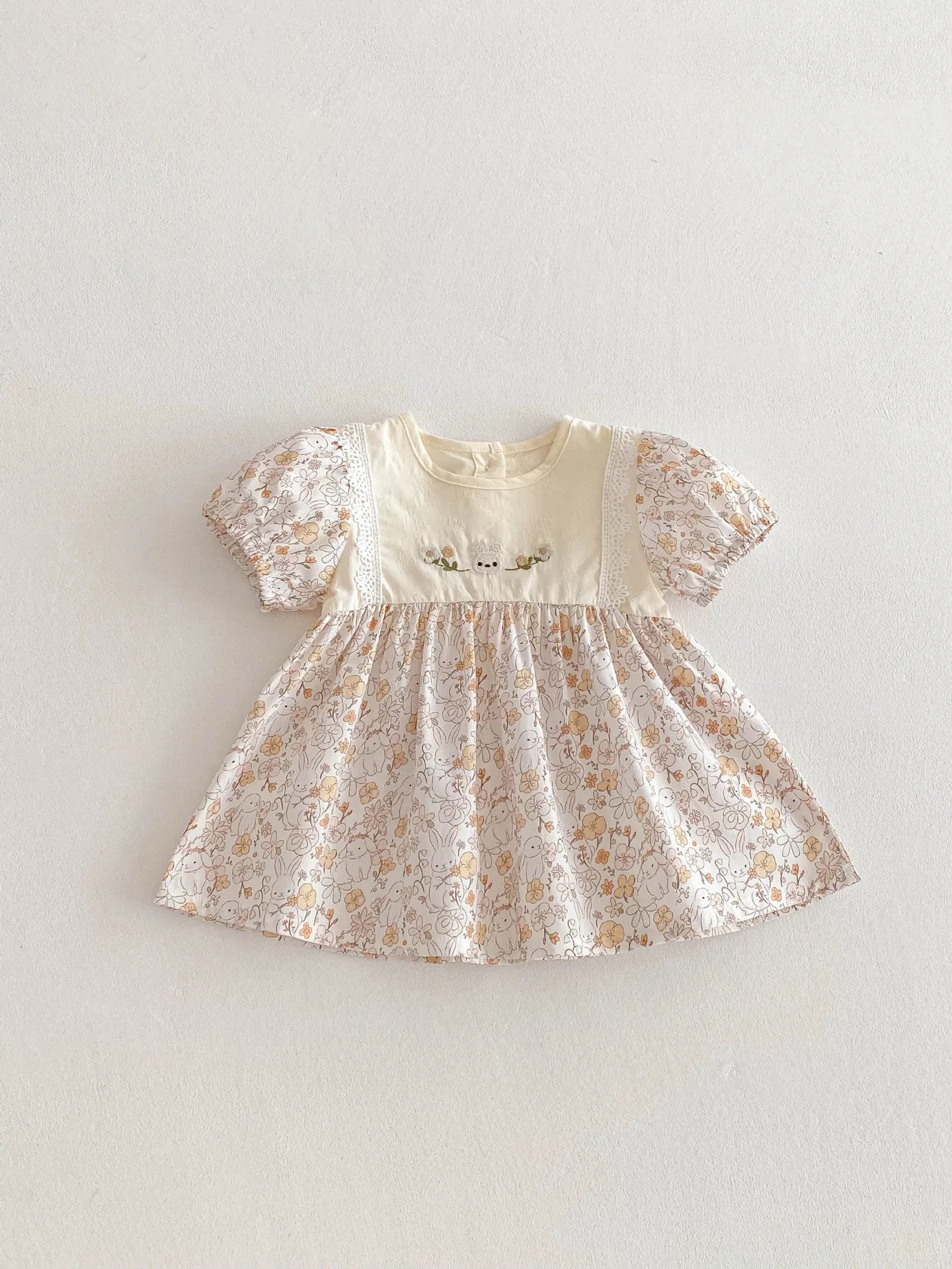 NELNKAGHY Kleid Spitze Baumwolle - Floral Prinzessin Gr 80