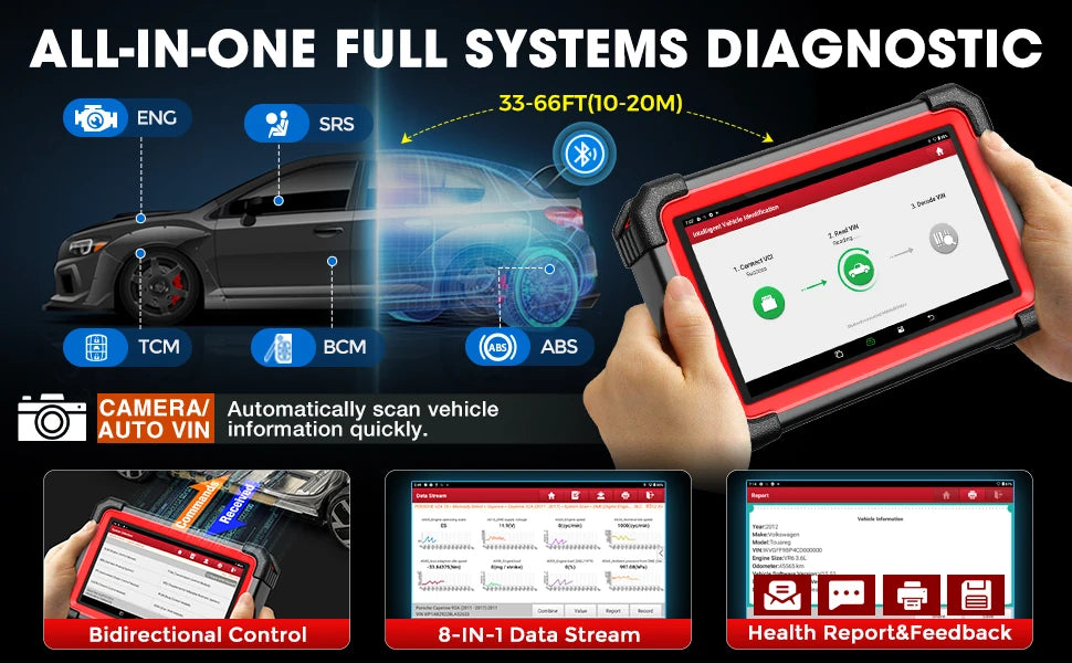 LAUNCH CRP919E BT OBD2 Scanner CAN FD DOIP FCA Full System Car Diagnostic Tools ECU Coding Bidirectional Control 31+ Service