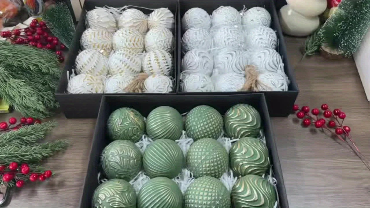 Choice Antik-Weihnachtskugeln Klassisch - Inhalt 12 Stück 8 cm