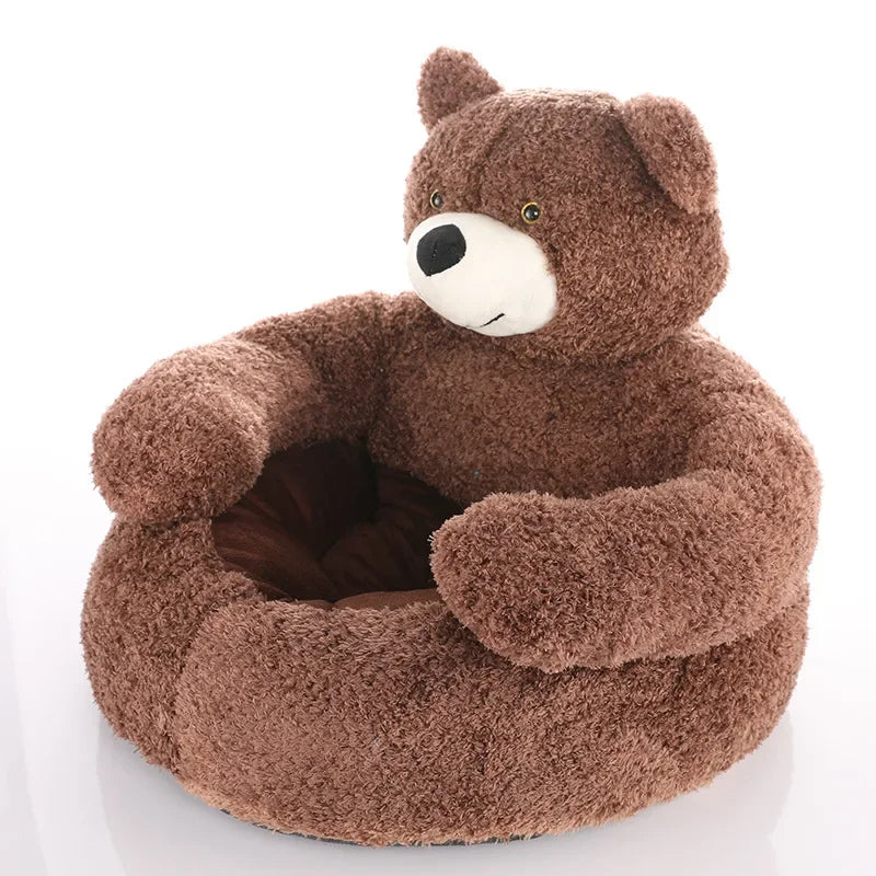 Dog Bed Semi-Enclosed Bear Pet Bed Ultra Soft Dog Nest  Removable Puppy Bed Wear Resistant Scratch Resistant Bed Mat Pet Product