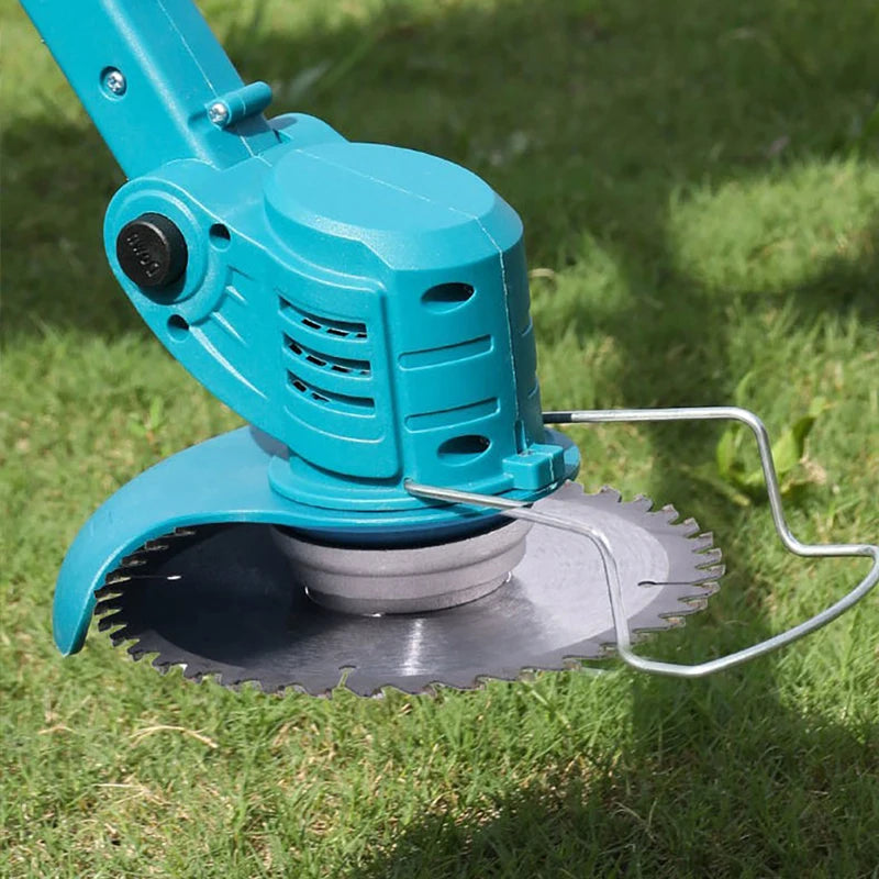 Small Household Cordless Lawn Mower Rechargeable Lawn Mowing Machine Electric Trimmer Garden Tools for Makita (Without battery)
