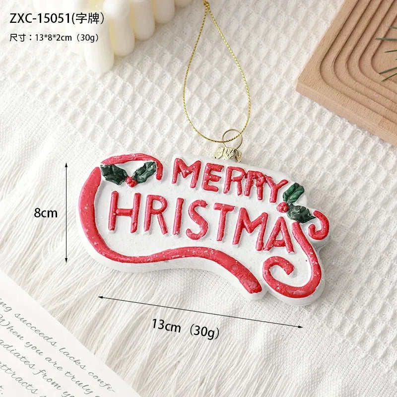 Weihnachtsbaum Anhänger Dekoration 3D Stereo Schneemann Weihnachtsbaum Dekoration Kleiner Anhänger Kranz Weihnachtsdekoration Anhänger