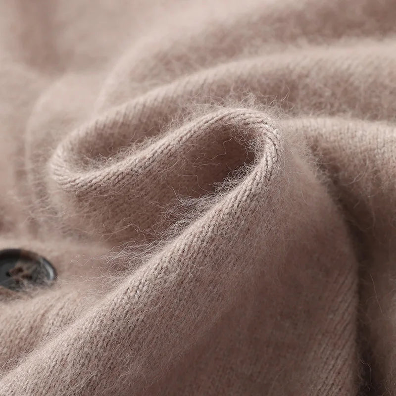 MVLYFLRT V-Ausschnitt Strickjacke - 100% Kaschmir Loose Fit