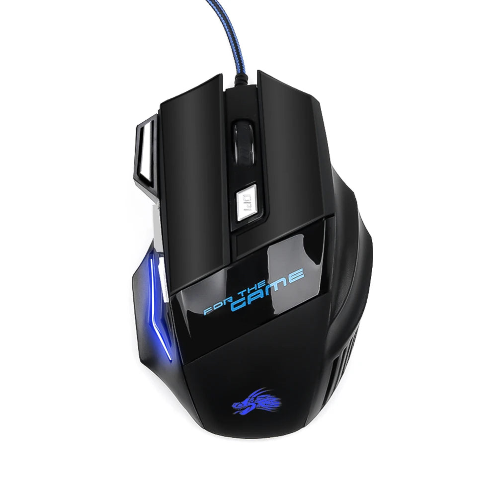 Gaming-Maus 2025: 7-Buttons USB-Wired RGB - Optical Ergonomic Collection