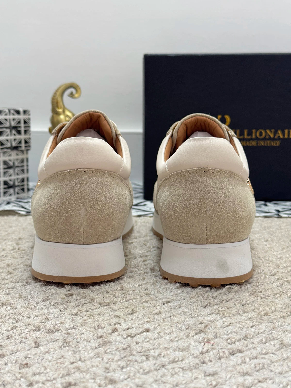 BLSK CPRT Slip On Sneaker Stickerei Design - Größe 39-45, Rindsleder Innenfutter, Gummisohle