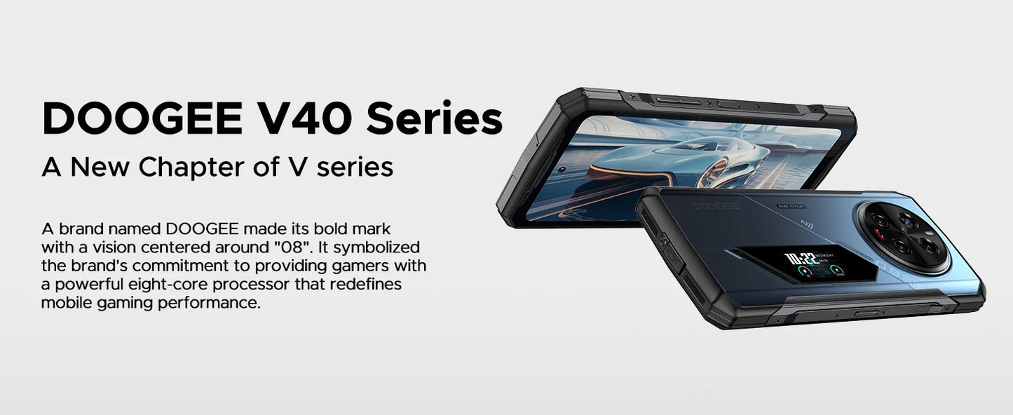 DOOGEE V40 Pro Robustes Gaming Smartphone - 8600 mAh 33W 6,78 Zoll