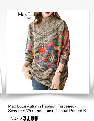 Amax LuluE Pullover Bedruckt Winter OAusschnitt-XL Baumwolle