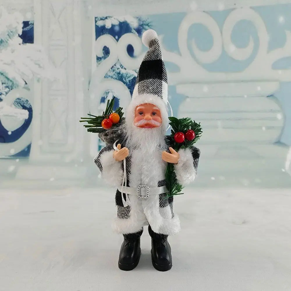 1pc Christmas Decoration Standing Santa Claus Statue Xmas Tree Oranments Hanging Pendants Desktop Adornment Party Supplies Gift