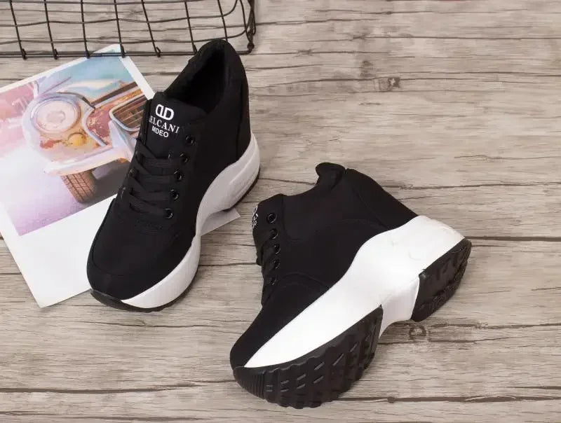 Pantofi sport cu platformă WGZNYN 187, respirabili - toc de 10 cm, plasă