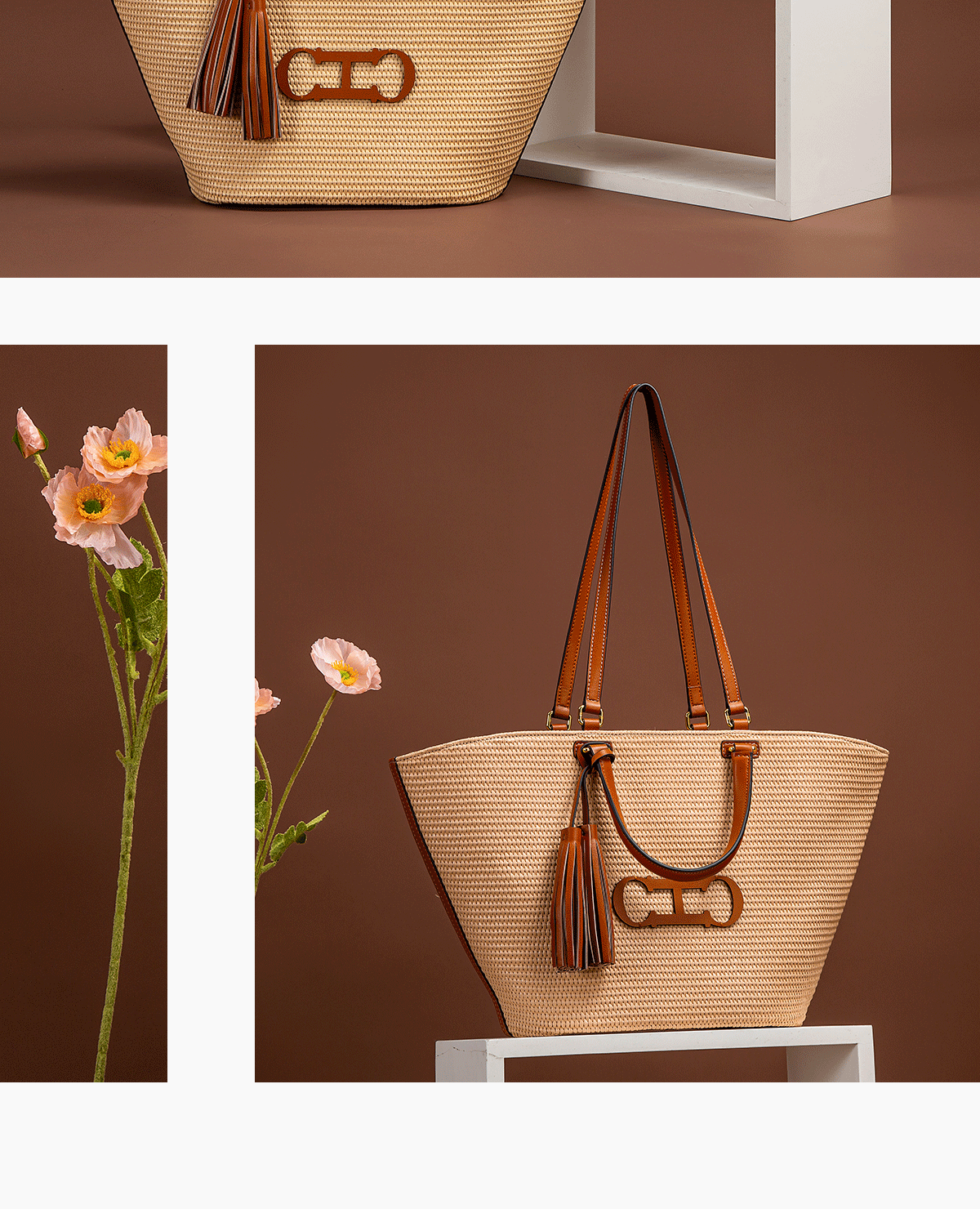 CHCH Women's Tote Bag 2024 New Vacation Beach Bag Beach Bag Handheld Shopping Bag