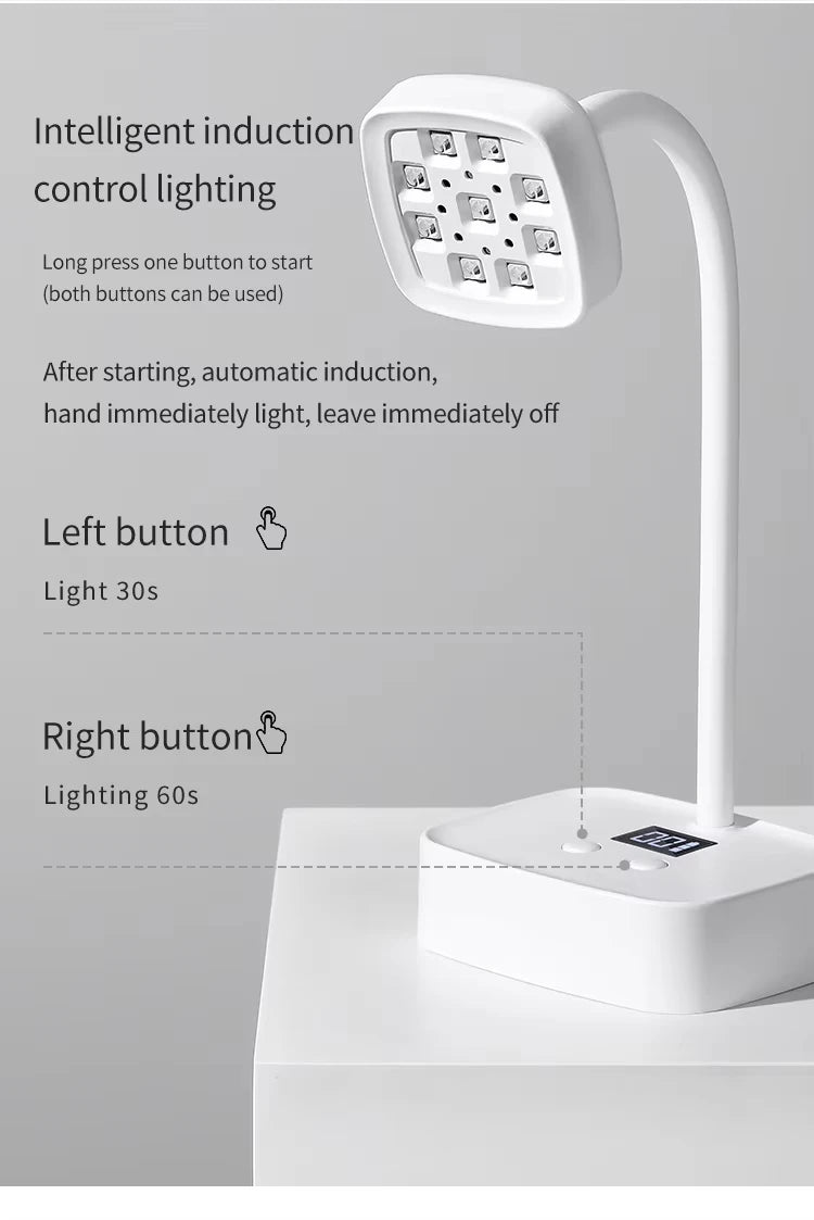 Rechargeable Sun uv Led Nail Lamp Professional uv Light for Gel Nails,Mini Nail Dryer Led uv Light Lamp for Nail Art Salon
