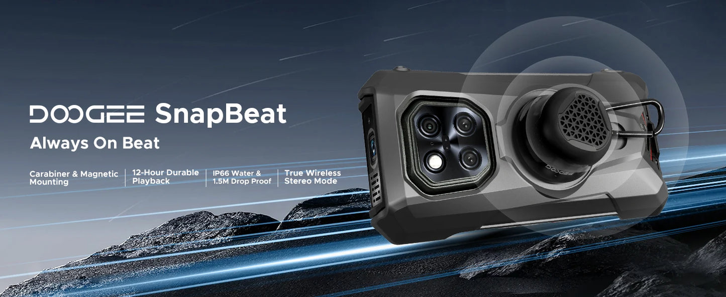 DOOGEE SnapBeat Magnetischer BT-Lautsprecher - 12h Akku, <25W, Kompakt