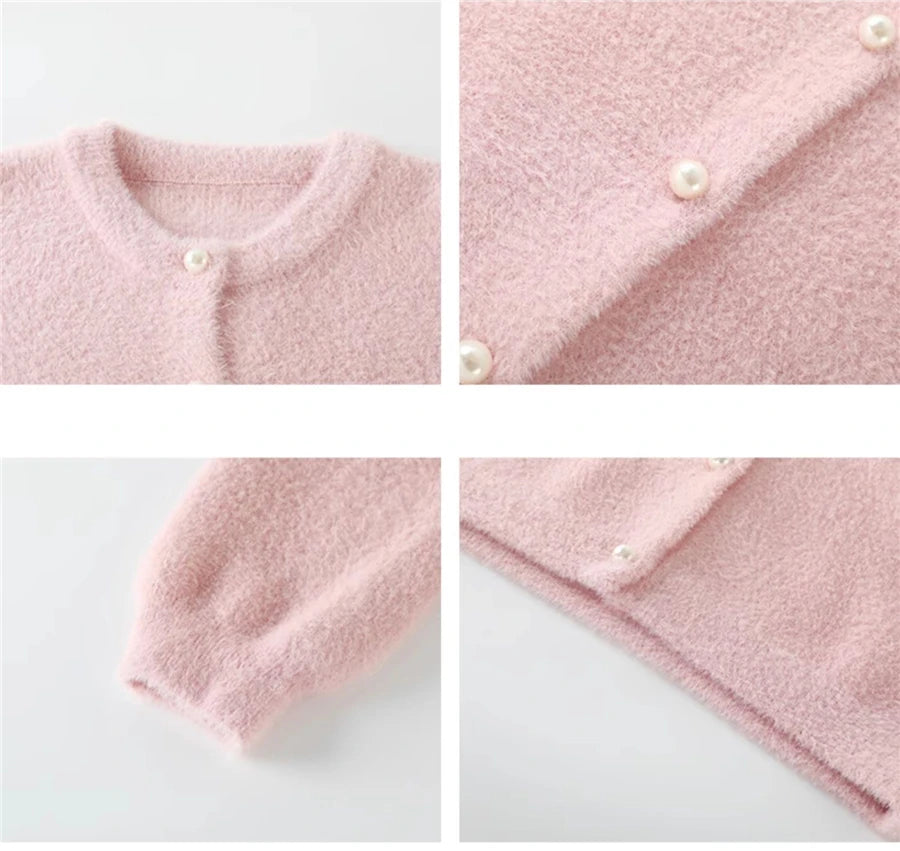 PPLMHUCN Imitationspelzstrickjacke ONeck - Größe M,Plüsch