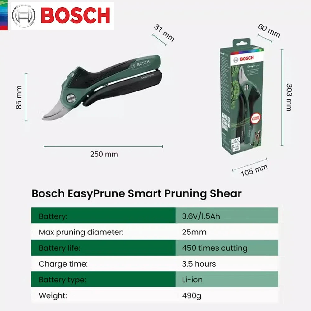 Bosch Akku Gartenschere Heim Und Garten Elektrische Gartenschere 3.6V 20mm Gartenbau Pflanzen Schere Ast Schneider Elektrowerkzeug