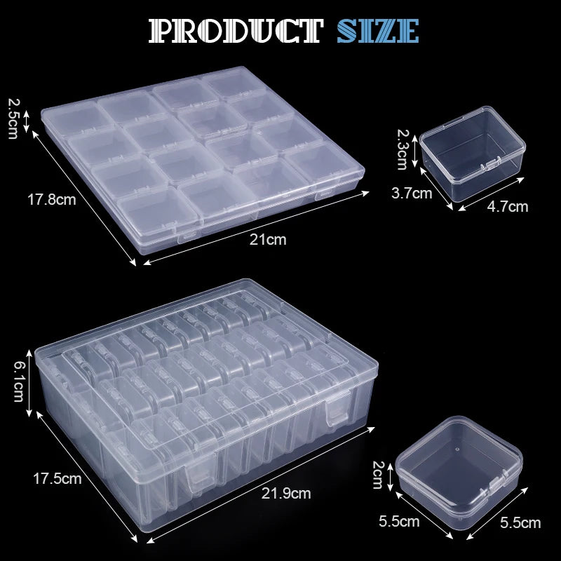 Perle Organizer Box 30Stk Klein Klar Plastik Perle Lagerung Container mit Scharnier Deckel für Lagerung von Kleinen Gegenständen Handwerk Schmuck