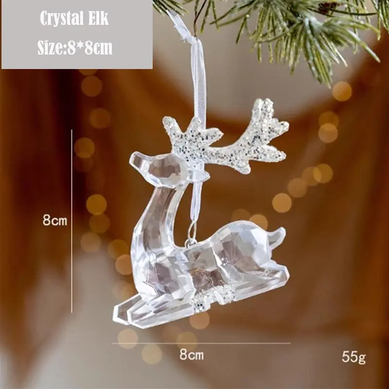 Weihnachtsdekoration, Weihnachtsbaum, Plüsch-Anhänger, Weihnachtsmann, kleine Glocke, Elch, Schneeflocke, Schleife, Stern, Glückstüte, Zuckerstangen-Anhänger