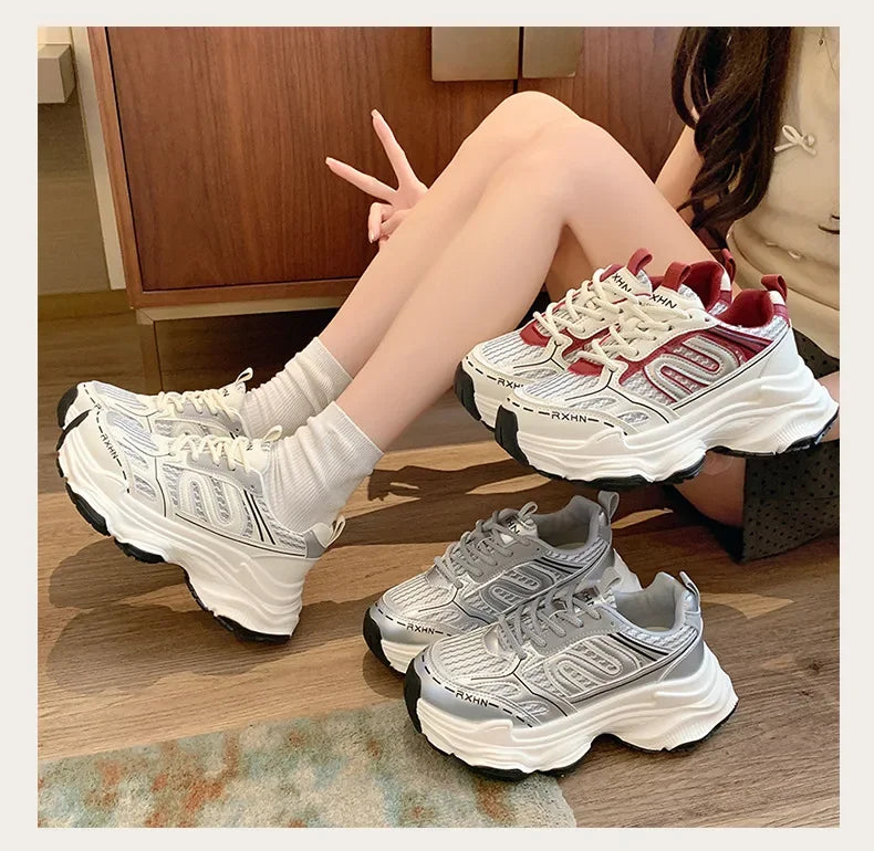 YBQJOO Sneaker Atmungsaktiv - Größe 36-41 Sohle Gummi