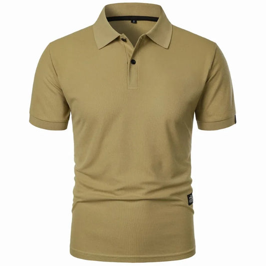 Neu Einfarbig Polo Shirt 2025 - Männer Kurz Ärmel Knopf T-Shirts Kragen - Leichtgewicht Streetwear Sport Casual Tops