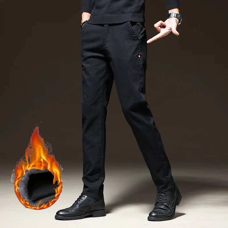 Pantaloni CN Warmfleece - Talie elastică din bumbac, model standard