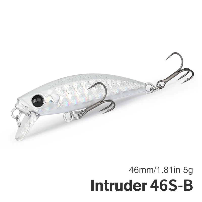 TSURINOYA 46S Sinking Minnow Fishing Lure Intruder 46mm 5g Artificial Trout Ajing Stream Lake Jerkbait Rockfishing Hard Baits