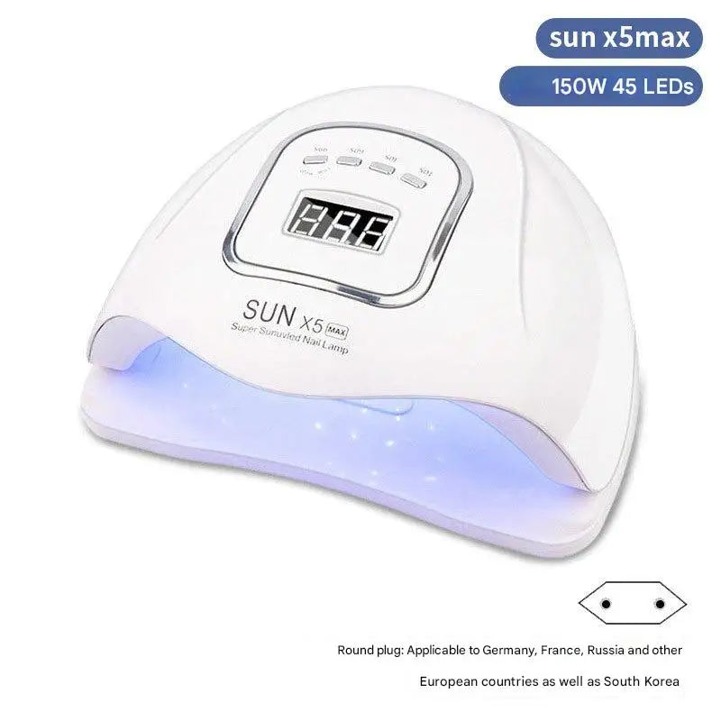 Lampă LED pentru unghii, lampă LED MAX pentru manichiură, 45 LED-uri UV pentru unghii, lampă LED pentru unghii, uscător de gel, instrumente pentru unghii