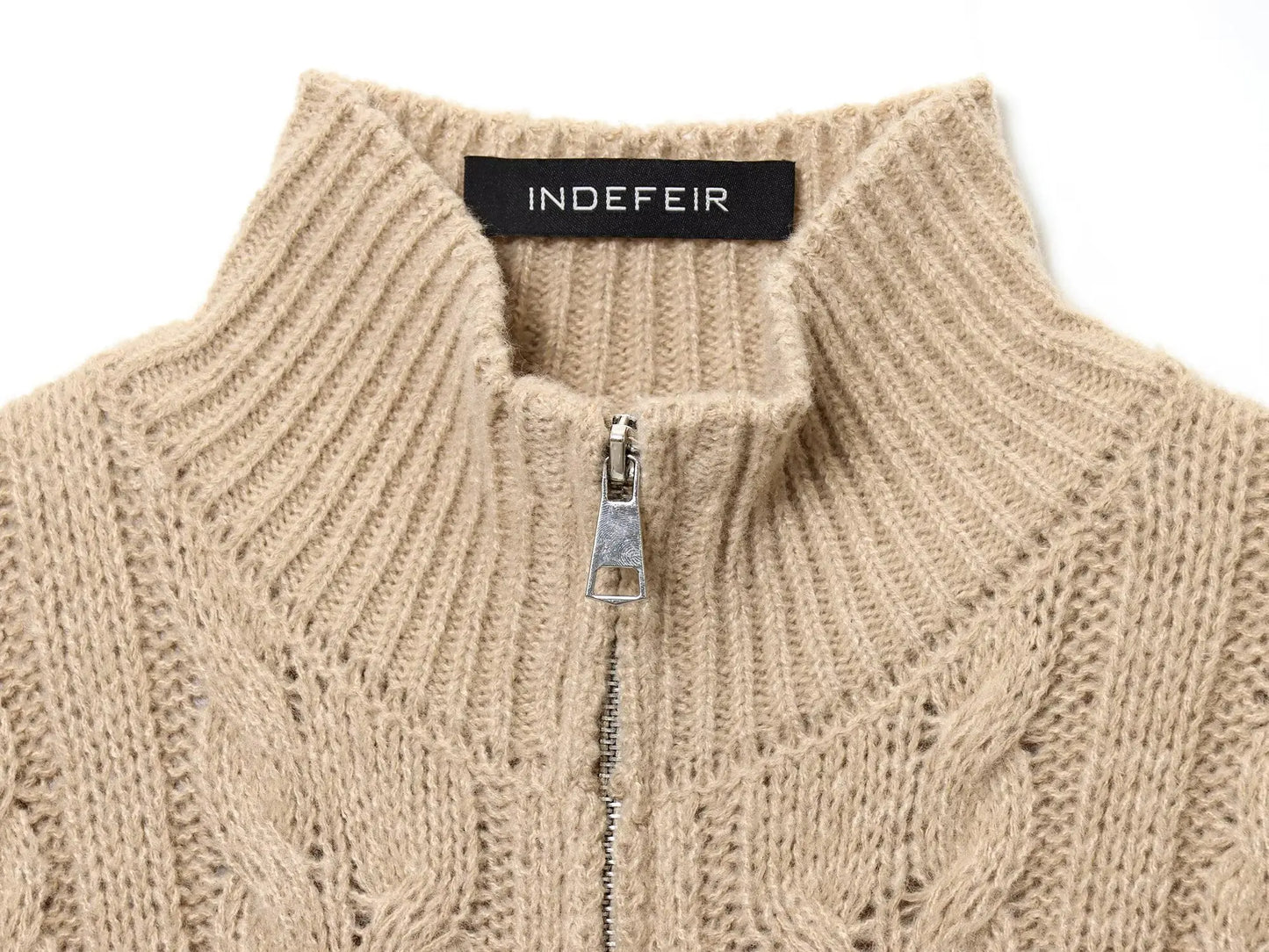 Klkxmyt Cardigan Stehkragen Reißverschluss - Gewicht 120–220 g/m² Größe Regular Alltagstauglich