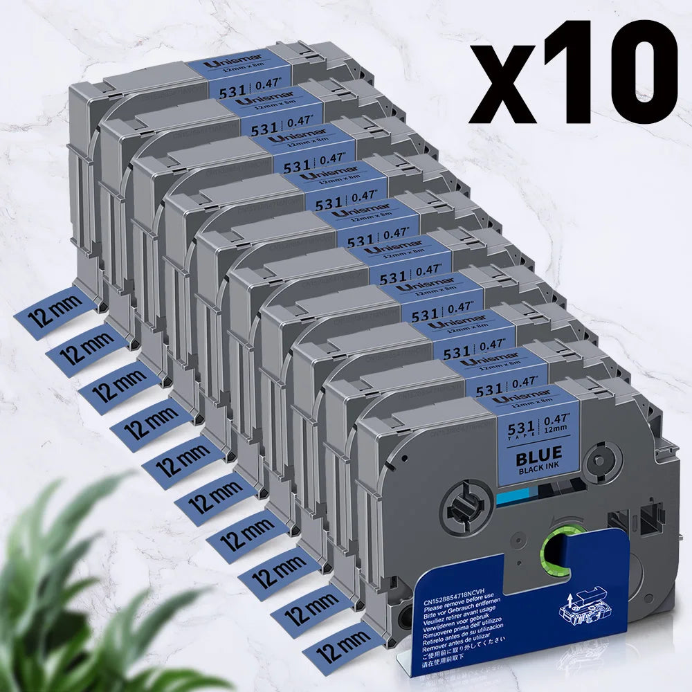 Label-Bänder 2025: 5PK-10PK TZe231 Compatible - Brother P-touch White Lamination Collection