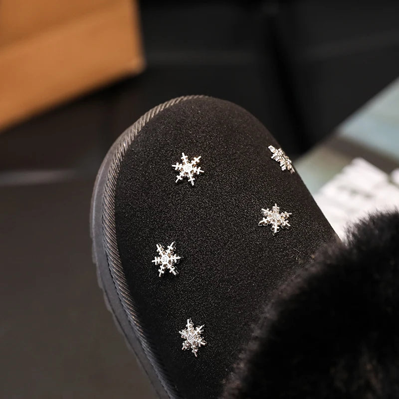 Kinder Winter Schneestiefel für Mädchen Neue klassische Kindermode Baumwollstiefel Outdoor Bequeme Kleinkinder Pelzige Plüsch Stiefeletten