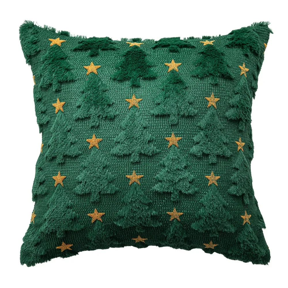 1pc Christmas Pillow Case Decorative Throw Cushion Set - Knitted Christmas Tree Pattern for Living Room Sofa Cushion Cover