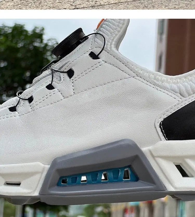 TAQCMSCN Echtes Leder Golfschuhe - Größe 42, TPU-Sohle, Leicht, Herren Für Training Und Spiel