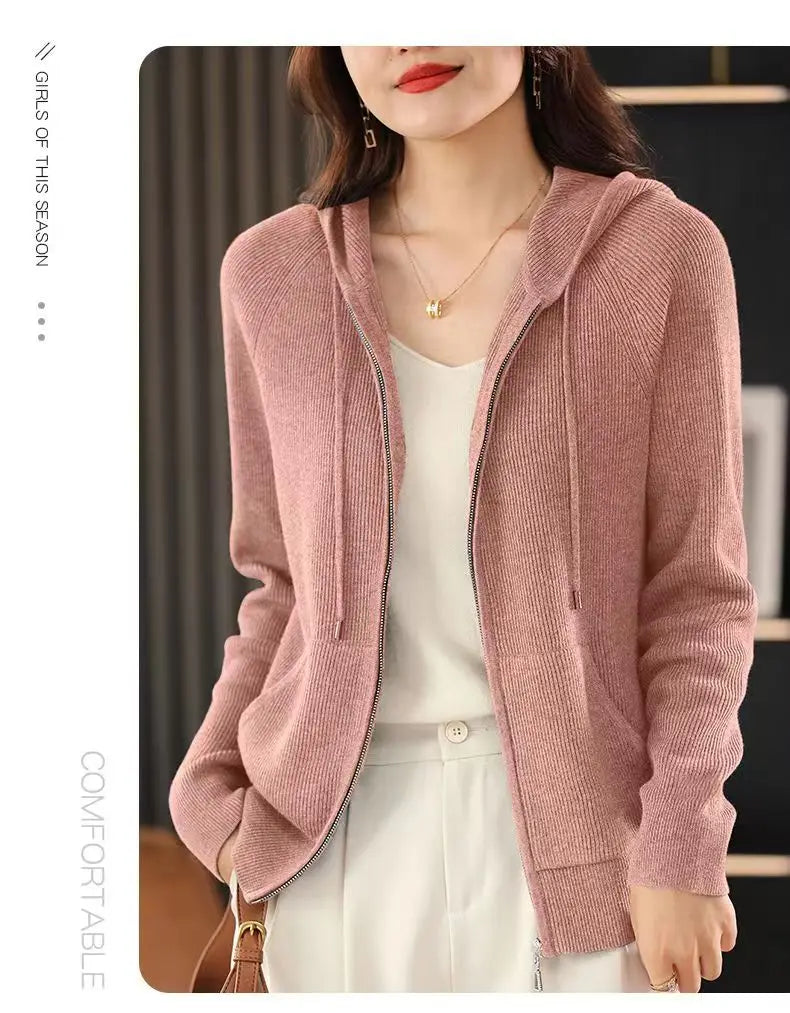 LTYQIN Cardigan Doppel-Reißverschluss-Größe M, 220–320 g/m²
