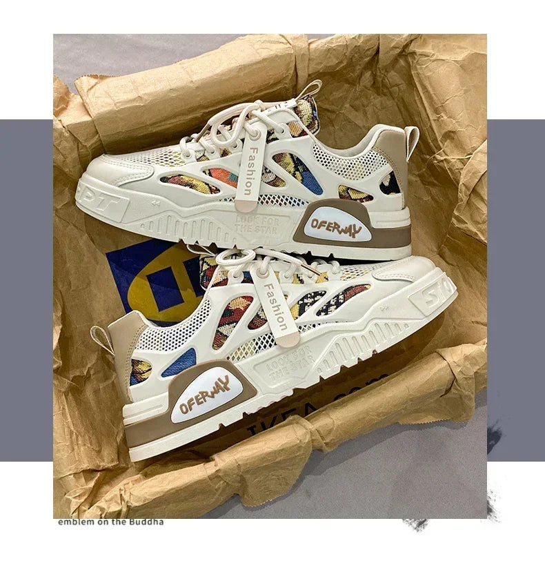 Zapatillas Hombre 2024 - Luxury Chunky Sneakers para Skateboard, Tenis Masculino Respirable y Cómodo (Casual/Running)