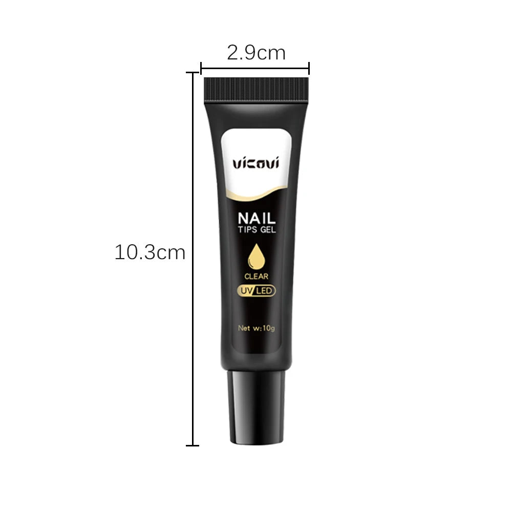 UV/LED Nail Tips Glue Gel  for False Nails UV Strong Ahesive Solid Tube Nail Tip Glue Gel Polish Bonder Manicure Supplies