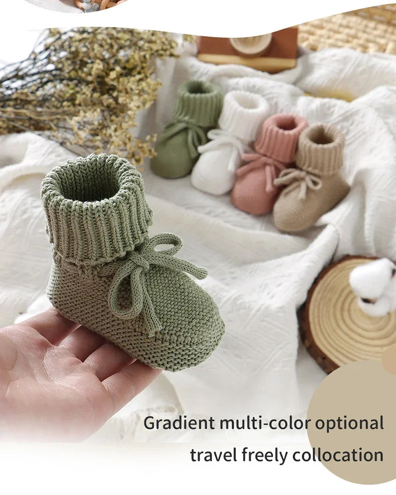 Baby-Stiefel 2025: Cotton-Knit Handmade - First Shoes Collection