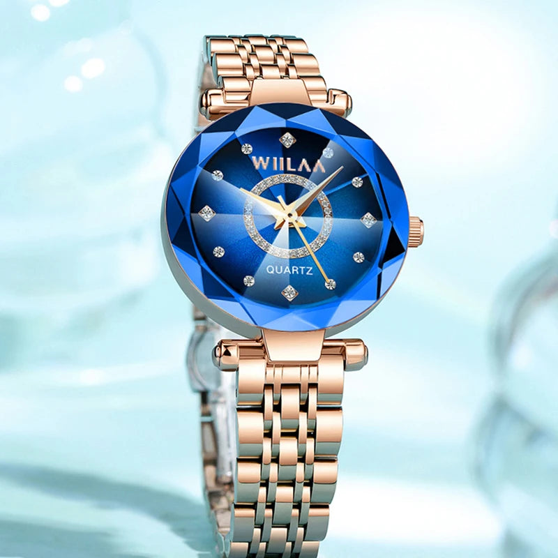 Damen-Uhr 2025: Luxury-Brand Top-Rhinestone - Gold Clock Collection