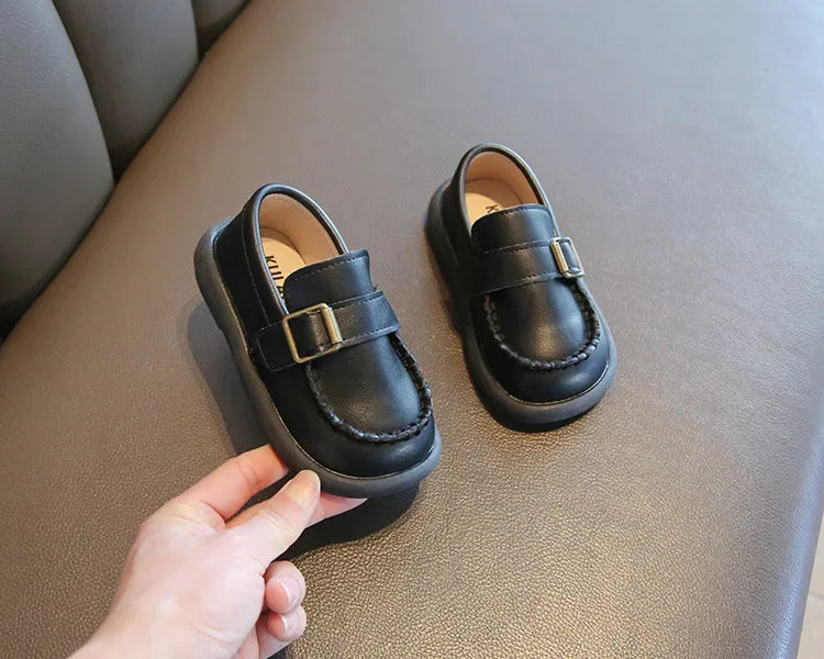 Jungen Casual Schuhe 2025 - Kleinkind Flache Loafer Slip-On - Frühling Herbst Runde Zehen Klassische Schnalle Hochzeit