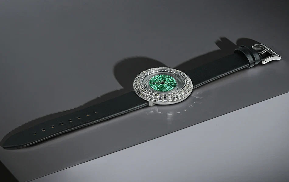 Women fashion crystal quartz wristwatch elegant bracelet ladies gift