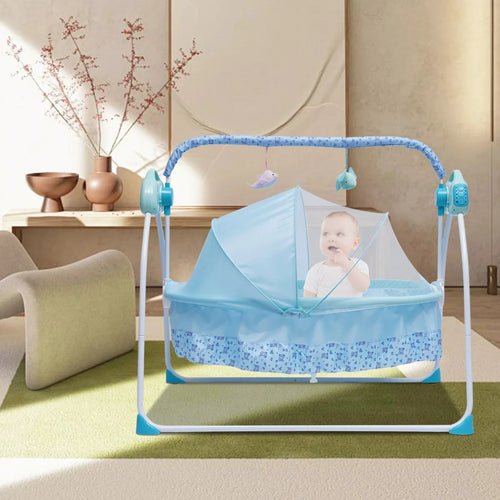 Babywiege Elektrisch Faltbar Mit 5 Geschwindigkeiten Bluetooth