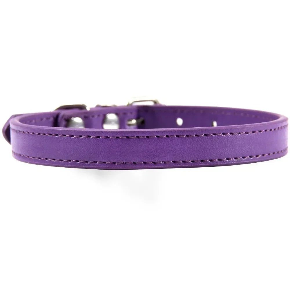 Colorful Leather Puppy Cat Collar Cute Kitten Necklace Name Personalized Collar for Cats Dogs Pet Supplies Accessories Harness