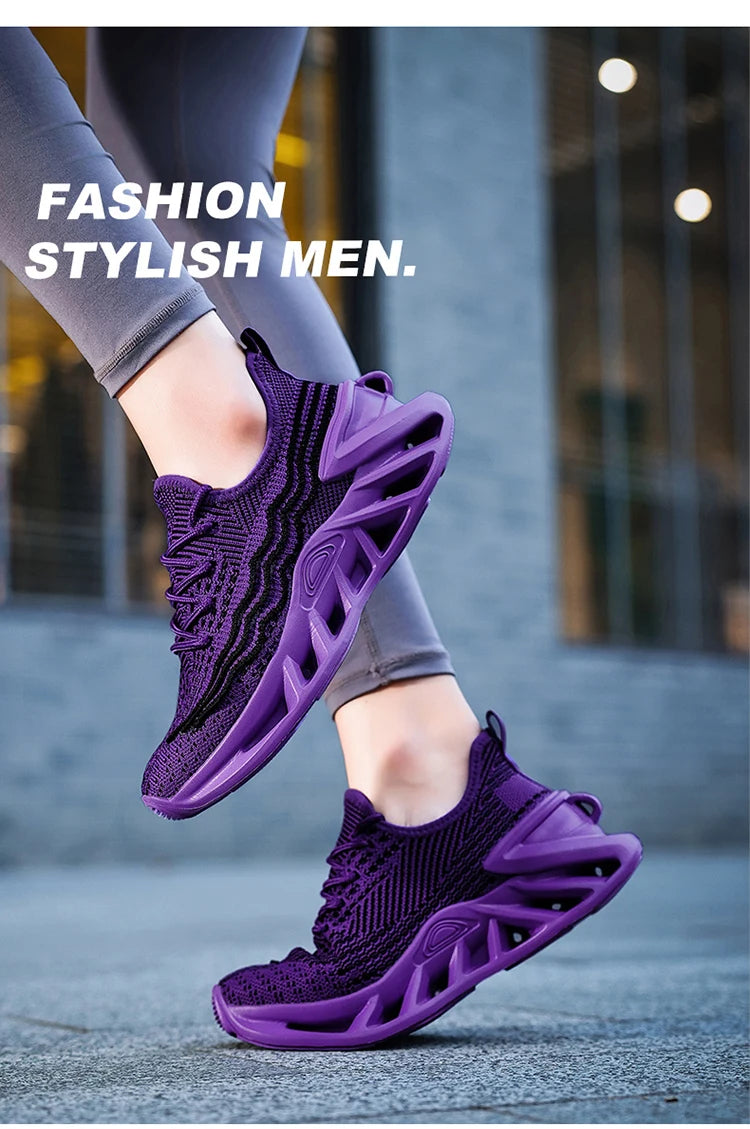 Herren Sneakers Leicht Laufschuhe Atmungsaktiv Mesh Komfortabel EVA Dick Sohle Rutschfest Tennis Walking Weiß Schuhe Für Männer