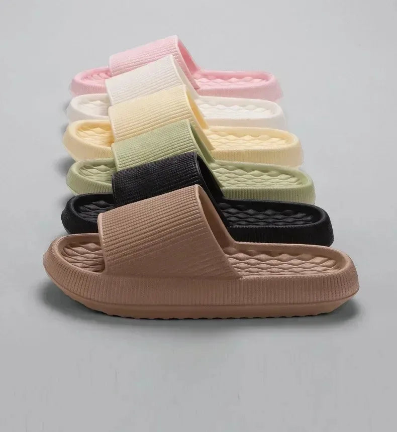 Frauen Dick Plattform Cloud Hausschuhe EVA Weich Sohle Kissen Slides Sommer Strand Flip Flops Frauen Rutschfest Badezimmer Heim Hausschuhe