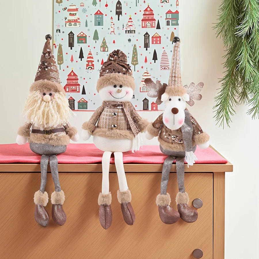 CN Santa Claus Puppe - Stoff-Weihnachtsdeko - Größe 25 cm, Handarbeit