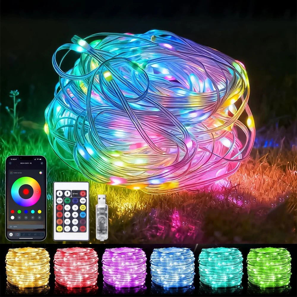 RGB String Lights App Fernsteuerung - IP67, USB, Lumen 249-2000