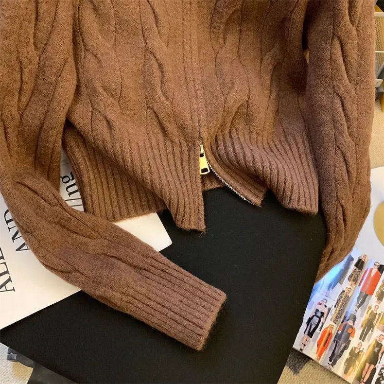 SITMCFCN Koreanischer Chic Cardigan- Größe S, Material Poly