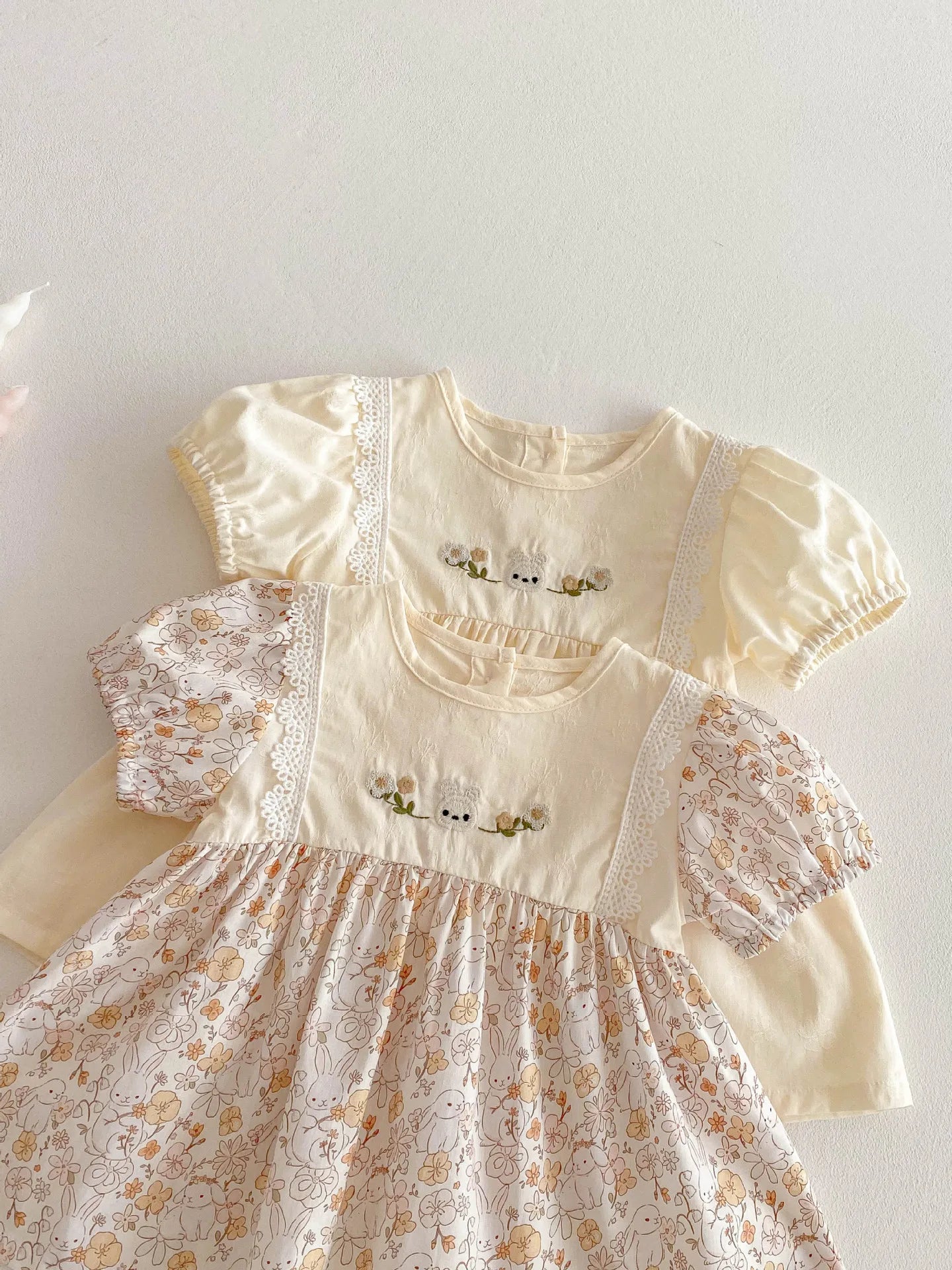 NELNKAGHY Kleid Spitze Baumwolle - Floral Prinzessin Gr 80