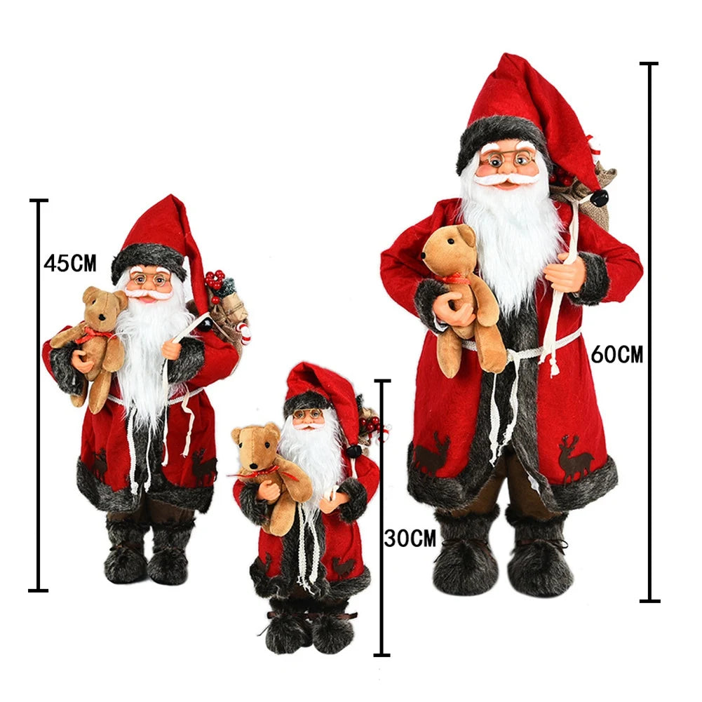 ABYN Santa Claus Dekofigur - Größe ca. 25 cm, Material Plüsch