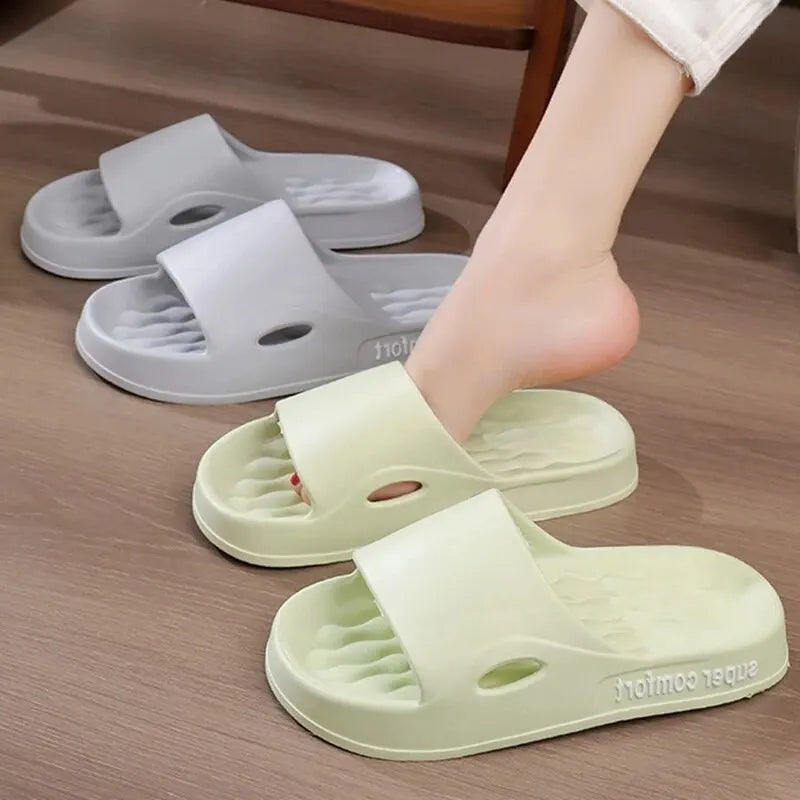 Dick Plattform Hausschuhe für Frauen Heim Weich Sohle Kissen Slides Sandalen Frau Sommer Strand Rutschfest Flip Flops Badezimmer Hausschuhe