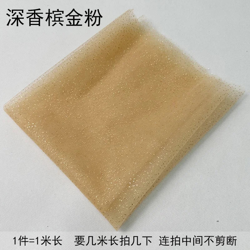 TüllPro Glitzer-Tüll - Chiffon Polyester 160cm Reißfest